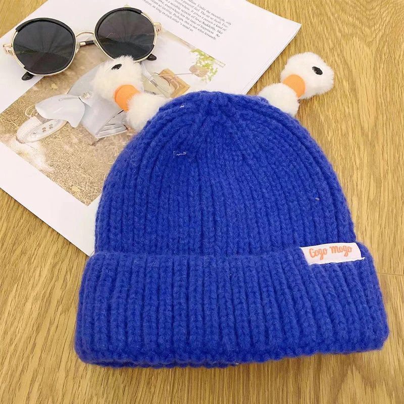 Winter ouder-kind schattige gloeiende kleine monster gebreide muts - Image 22