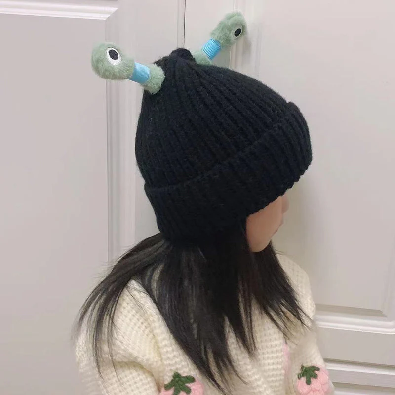 Winter ouder-kind schattige gloeiende kleine monster gebreide muts - Image 8