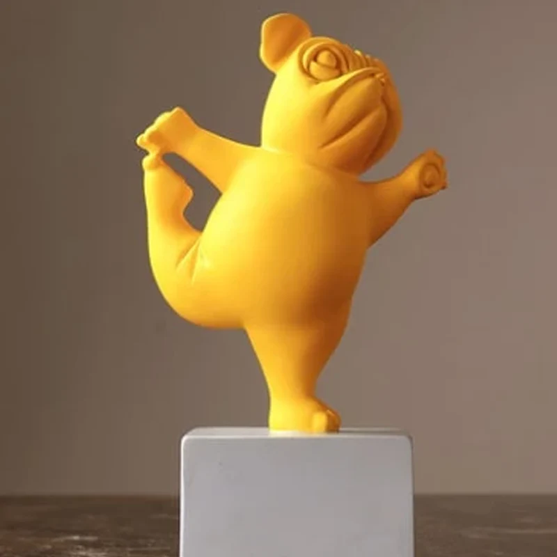Yoga Bulldog standbeeld ornament - Image 7