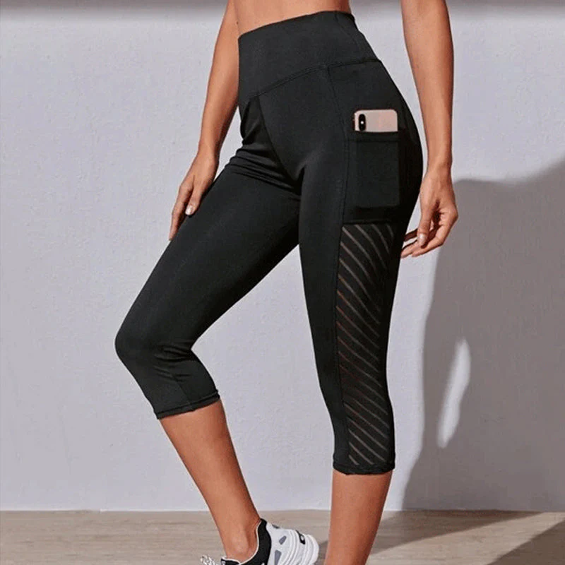 Yogabroek van mesh met zakken - Image 2