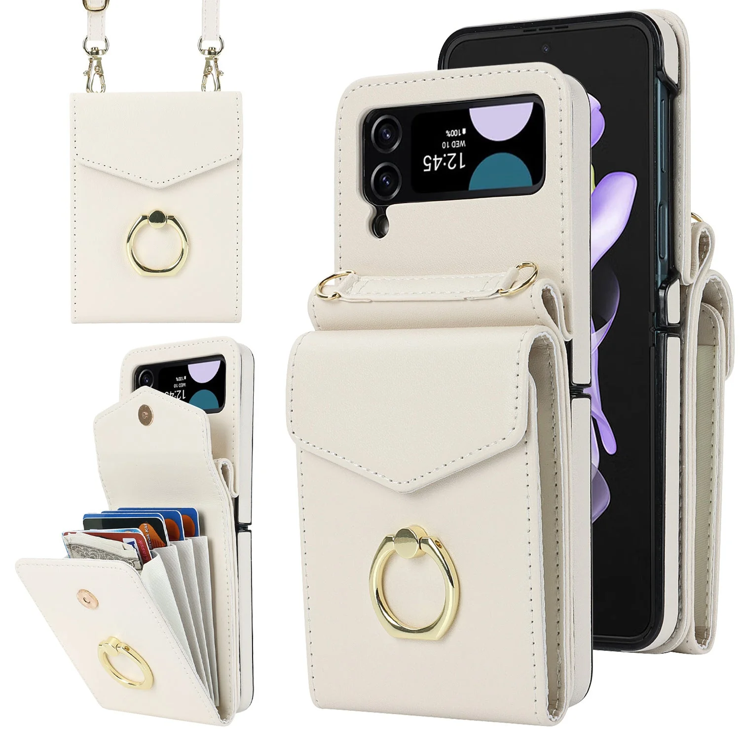 Z Flip5 Opvouwbare Messenger-telefoonhoes voor Samsung Flip4 - Image 16