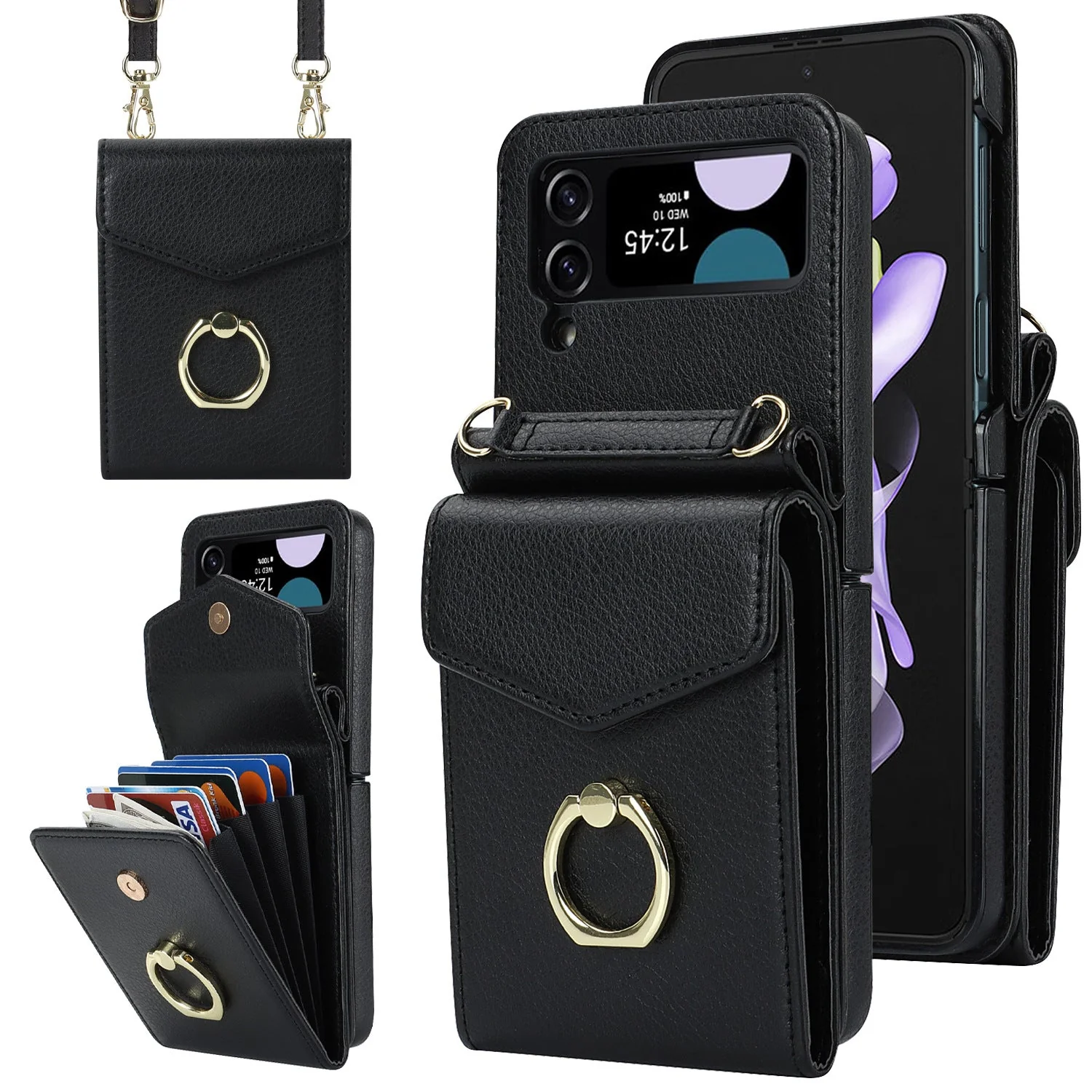 Z Flip5 Opvouwbare Messenger-telefoonhoes voor Samsung Flip4 - Image 17
