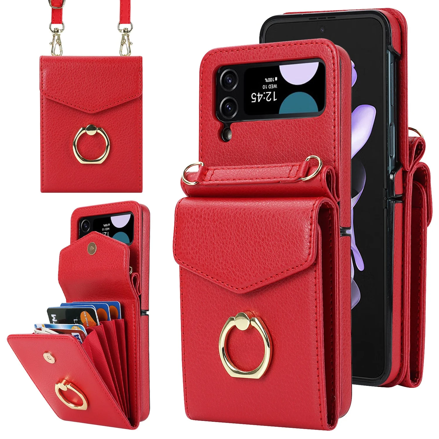 Z Flip5 Opvouwbare Messenger-telefoonhoes voor Samsung Flip4 - Image 18