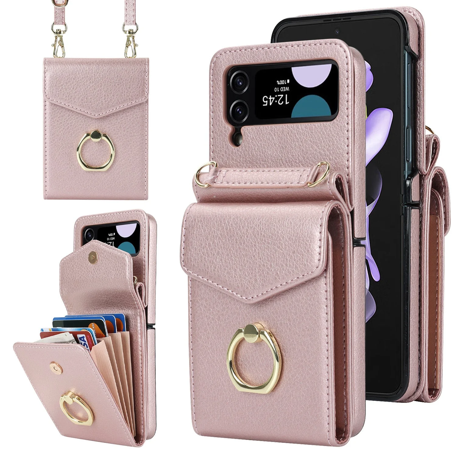 Z Flip5 Opvouwbare Messenger-telefoonhoes voor Samsung Flip4 - Image 19