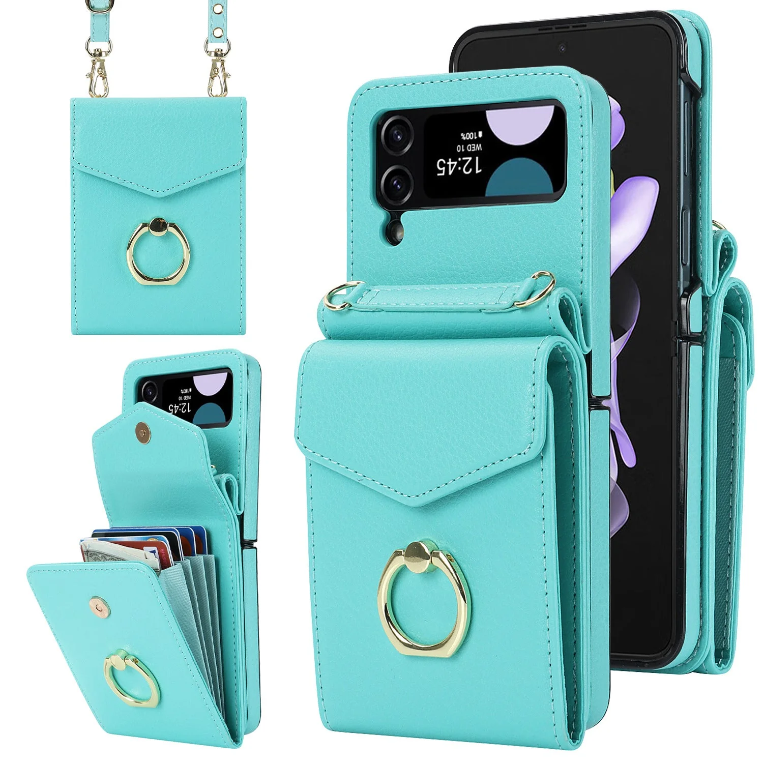 Z Flip5 Opvouwbare Messenger-telefoonhoes voor Samsung Flip4 - Image 20