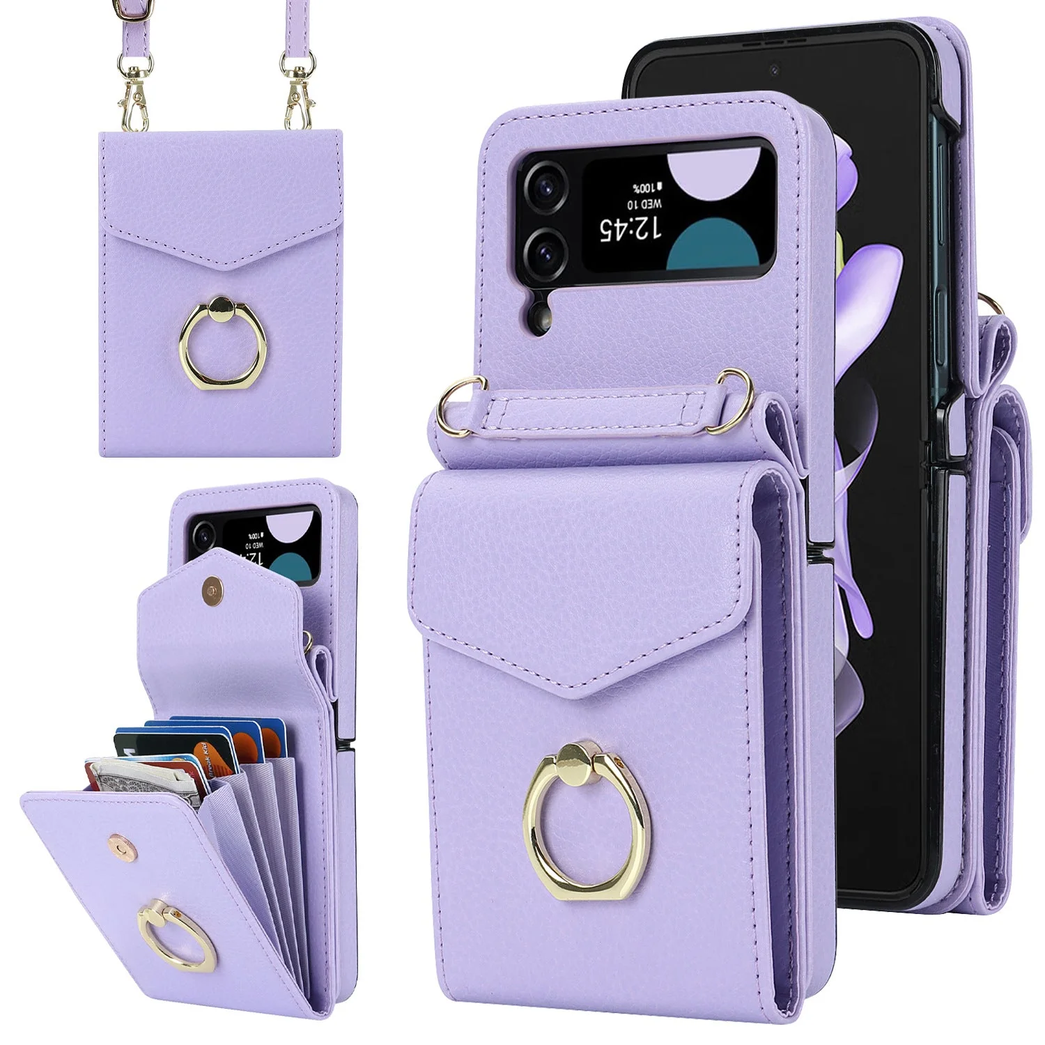 Z Flip5 Opvouwbare Messenger-telefoonhoes voor Samsung Flip4 - Image 21