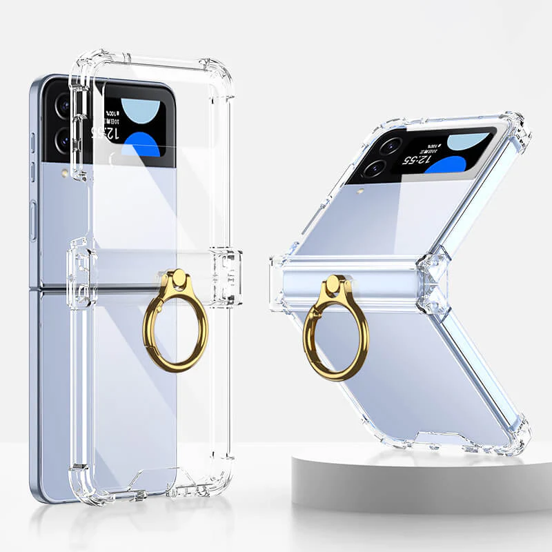 Zachte doorzichtige hoes met ring voor Samsung Galaxy Z Flip4 - Image 15