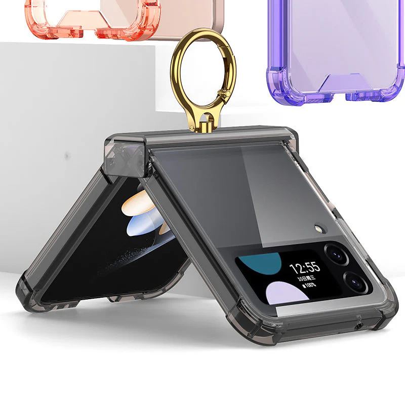 Zachte doorzichtige hoes met ring voor Samsung Galaxy Z Flip4 - Image 7