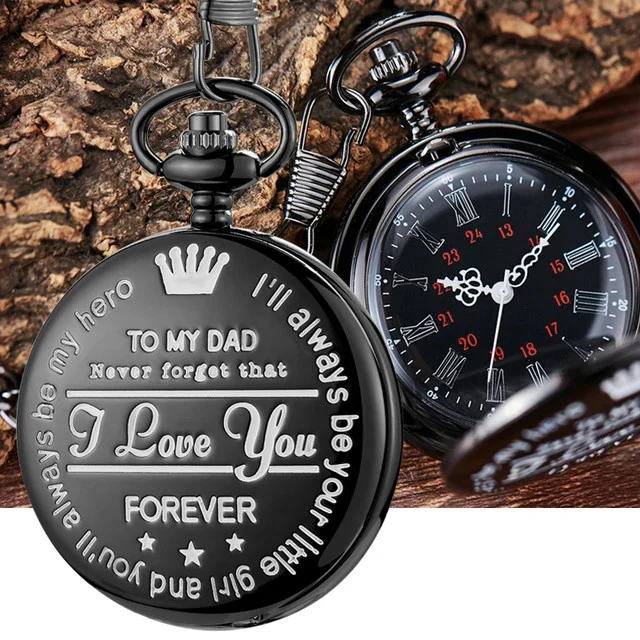 Zakhorloge Heren - Tijdloos Design met Persoonlijke Gravure en Ketting - Image 9