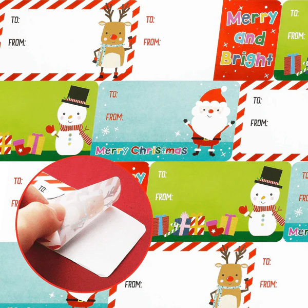 Zelfklevende kerstcadeau labels set van 500 stuks | 50% KORTING - Image 5