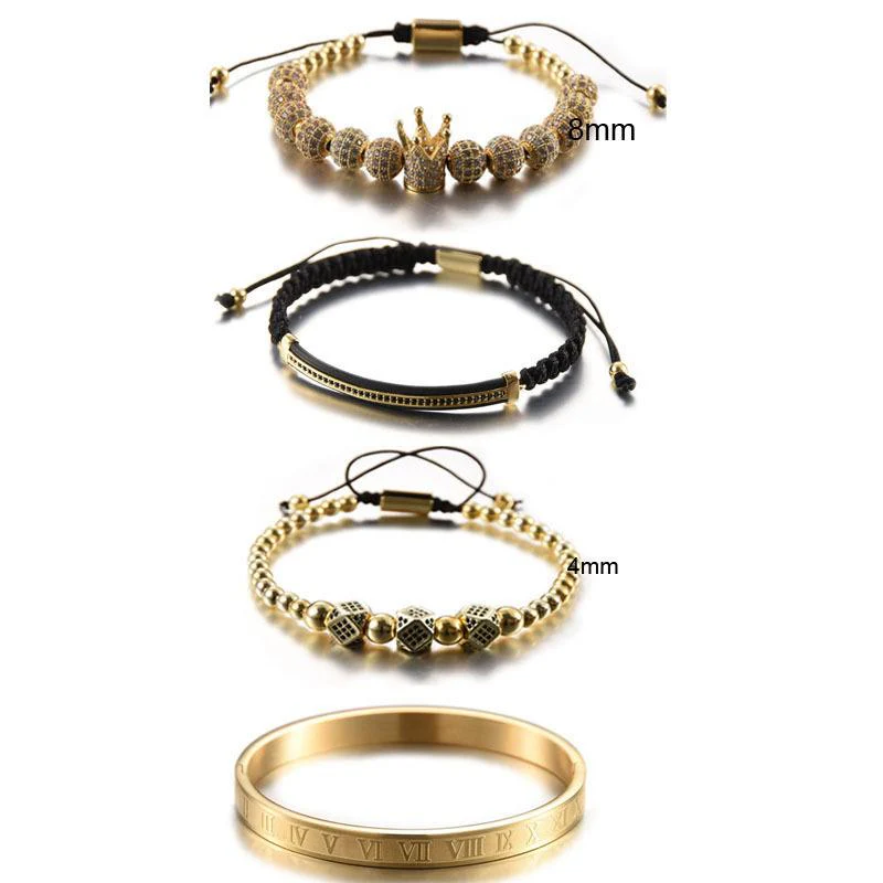 Zirkoon kroon combinatie vierdelige armbanden - Image 4
